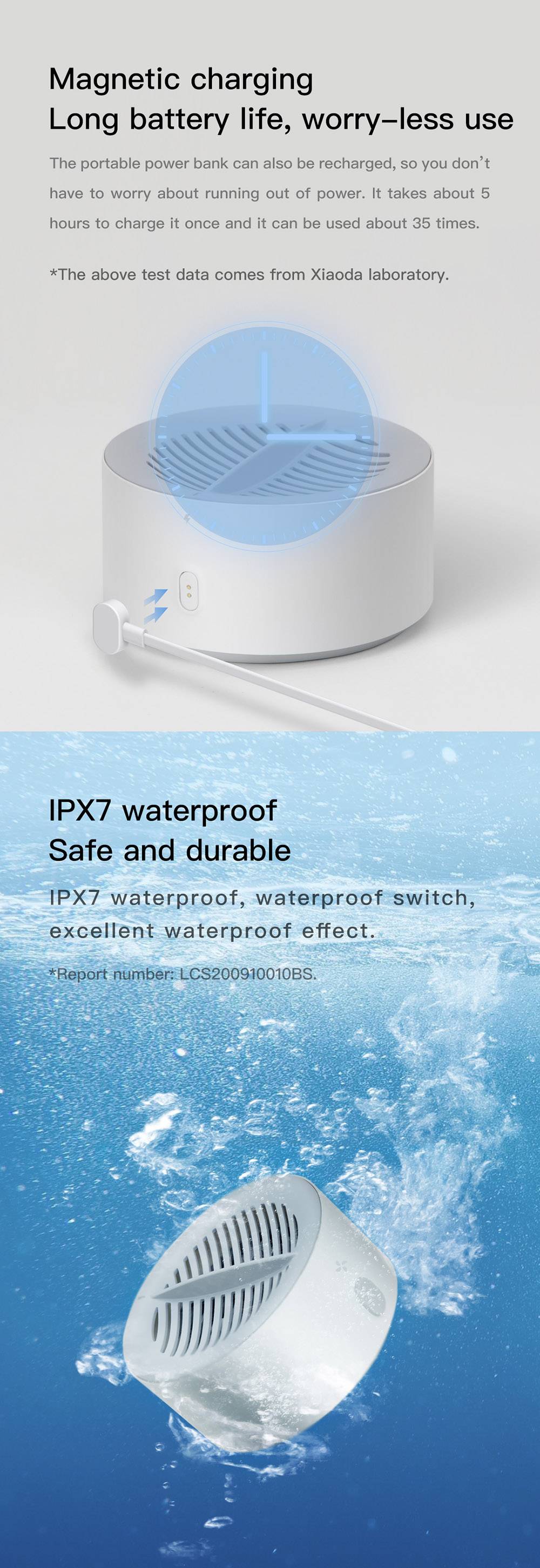 Xiaoda Portable Fruit Vegetable Washing Machine IPX7 Waterproof Rechargable Remove Reside Purifier Pwerful Removal