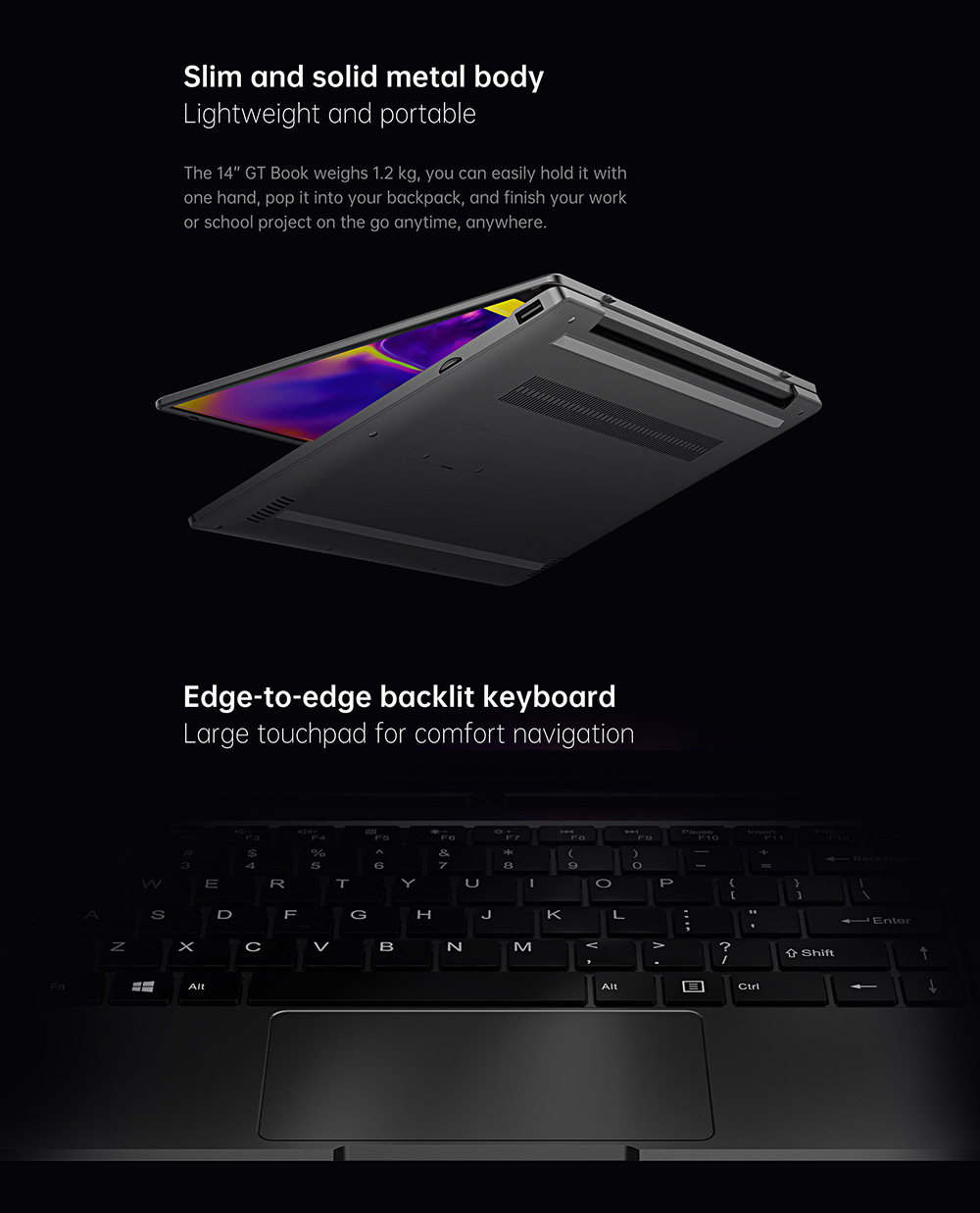 ALLDOCUBE GT BOOK LAPTOP 14.1 inch FHD intel Celeron N5100 12GB DDR4 RAM 256GB SSD WiFi6 Bluetooth 5.1 - EU Plug