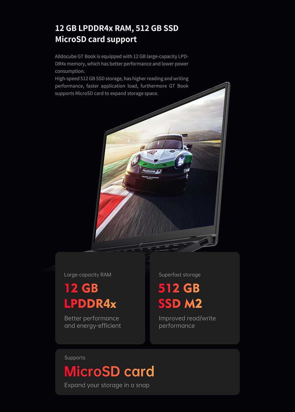 ALLDOCUBE GT BOOK LAPTOP 14.1 inch FHD intel Celeron N5100 12GB DDR4 RAM 512GB SSD WiFi6 Bluetooth 5.1 - EU Plug