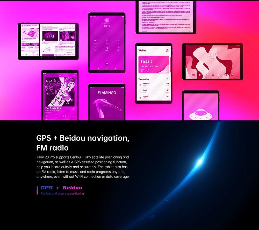 ALLDOCUBE iPlay20 Pro 10.1 inch Full HD Tablet UNISOC SC9863A A55 Octa Core 6GB RAM 128GB ROM Android 10.0 4G LTE