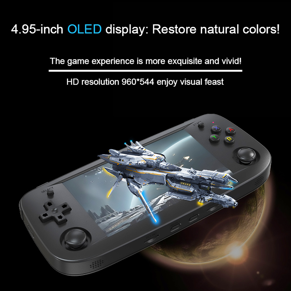 ANBERNIC RG503 Portable Game Console 1+16GB 4.95'' OLED Screen Retro WiFi Bluetooth Linux System - Black