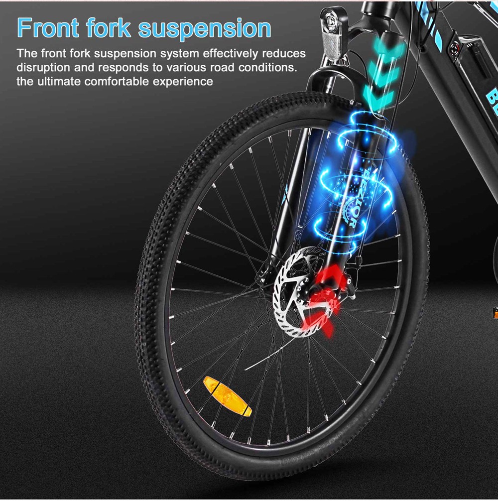 Bezior M1 Pro Electric Moped Bike 500W Motor 100km Range 12.5Ah Battery 27.5*2.25'' Wheels 25km/h Max Speed - Black