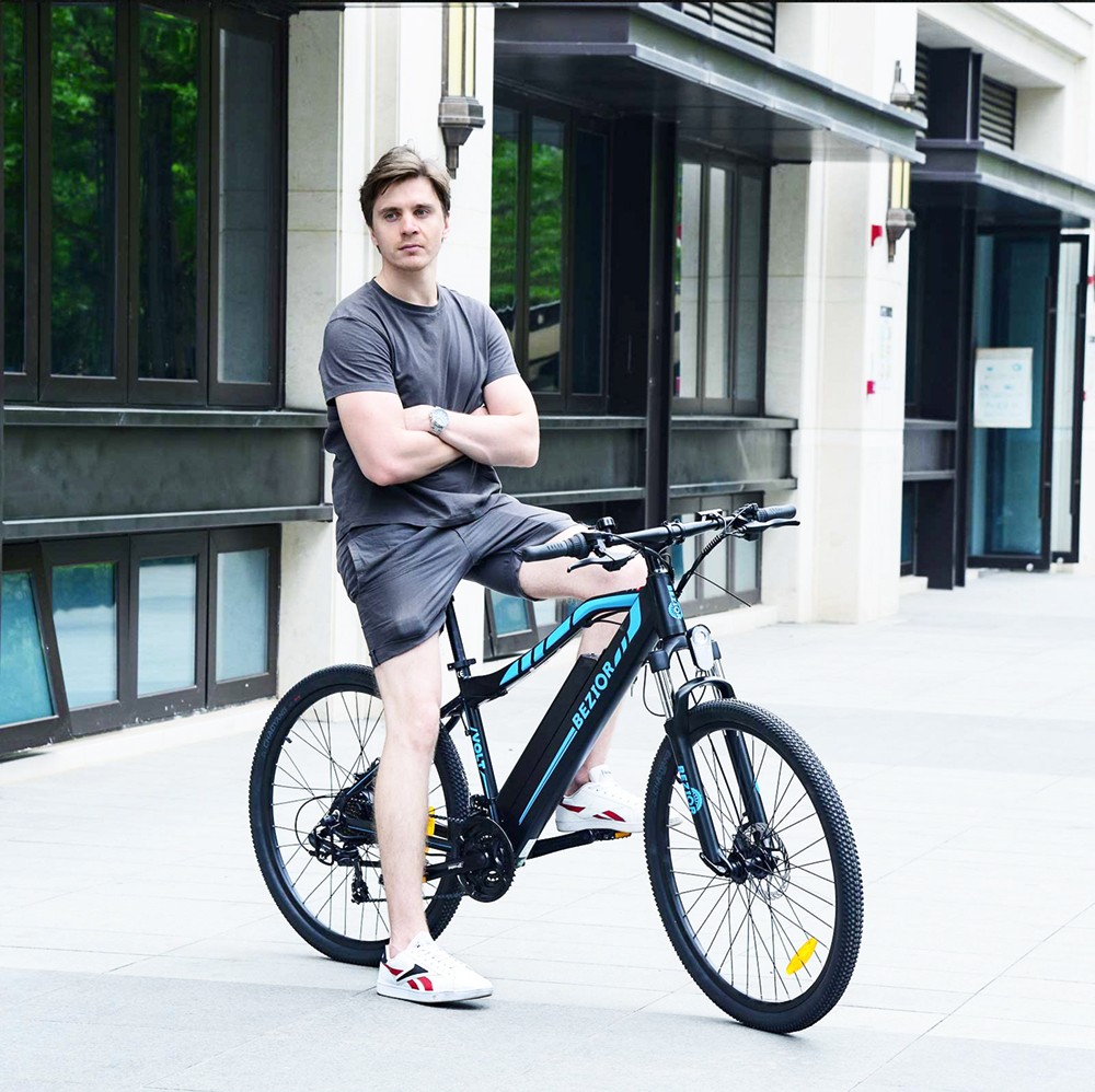 Bezior M1 Pro Electric Moped Bike 500W Motor 100km Range 12.5Ah Battery 27.5*2.25'' Wheels 25km/h Max Speed - White