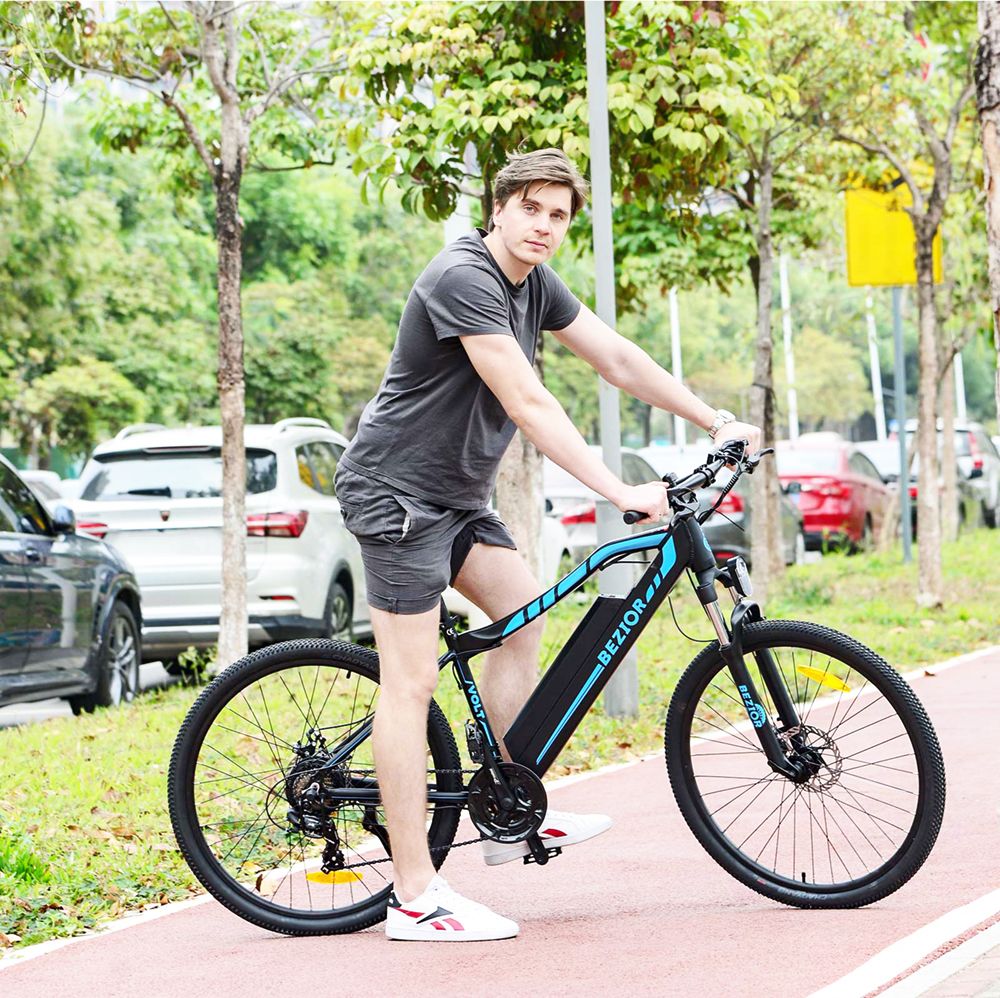 Bezior M1 Pro Electric Moped Bike 500W Motor 100km Range 12.5Ah Battery 27.5*2.25'' Wheels 25km/h Max Speed - White