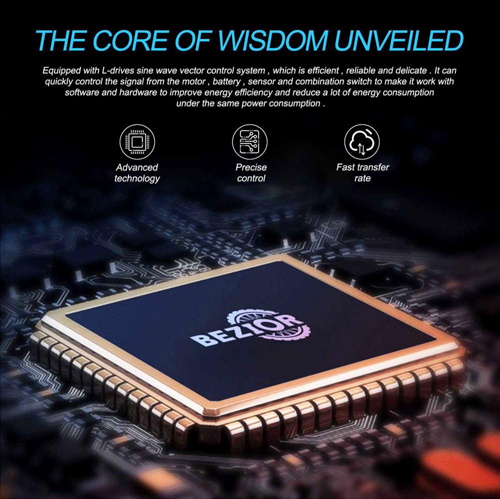 Bezior M1 Pro Electric Moped Bike 500W Motor 100km Range 12.5Ah Battery 27.5*2.25'' Wheels 25km/h Max Speed - White