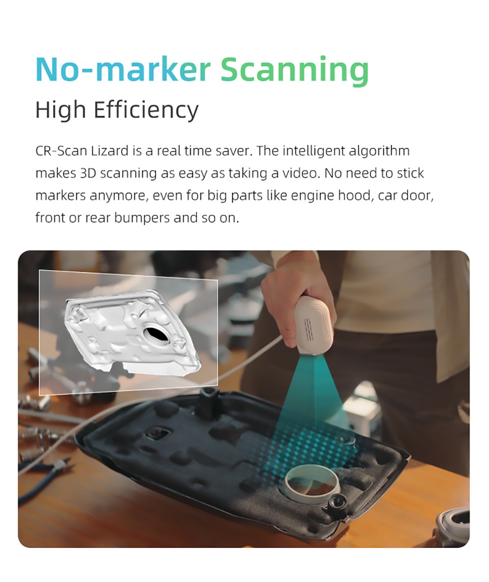Creality CR-Scan Lizard 3D Scanner 0.05mm Ultra-High Accuracy No-marker Scanning One-Click Optimization