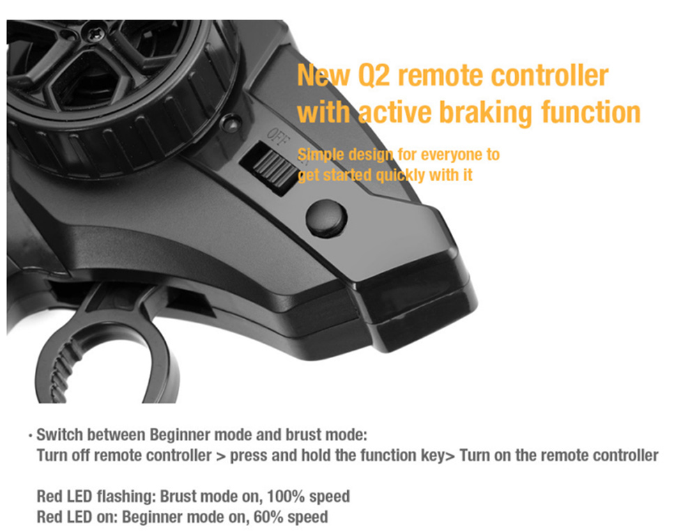 Diatone Q33 JH60810 1:76 Karting RC Car 60 Mins Playing Time with Q2 Romote Control RTR Package - Grey
