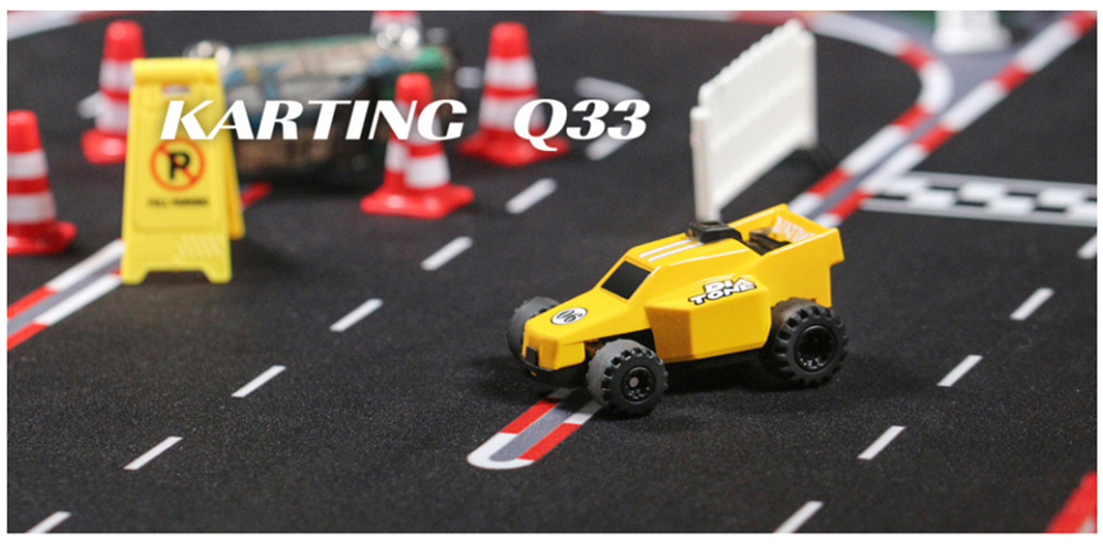 Diatone Q33 JH60810 1:76 Karting RC Car 60 Mins Playing Time with Q2 Romote Control RTR Package - Yellow