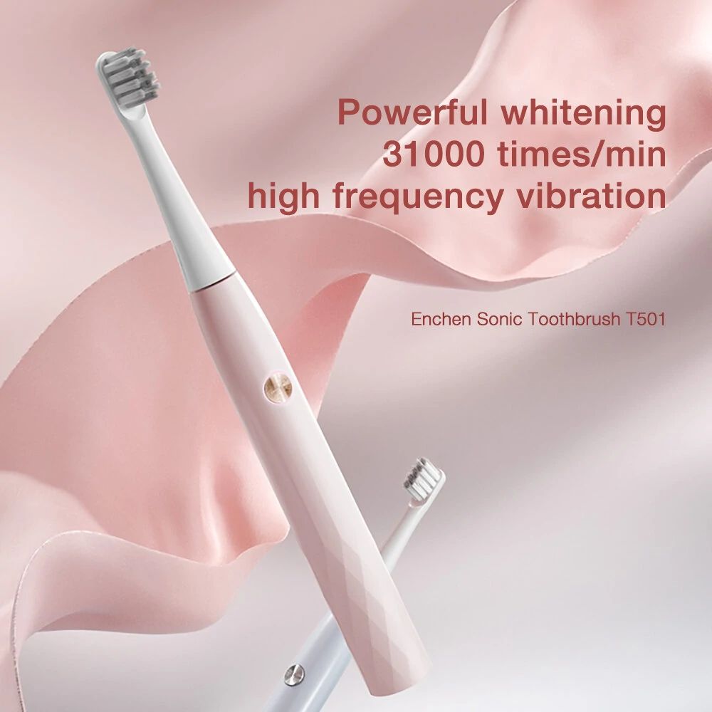 Enchen T501 Electric Toothbrush High-frequency Vibration Three Cleaning Modes Long Battery Life IPX7 Waterproof - Blue