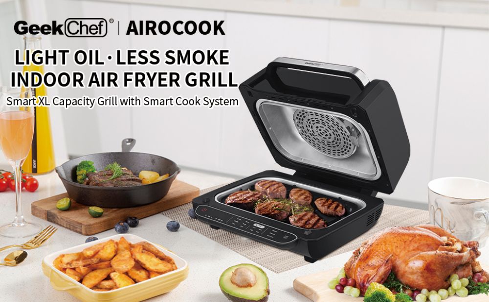 Geek Chef Airocook Smart 7-in-1 Indoor Electric Grill