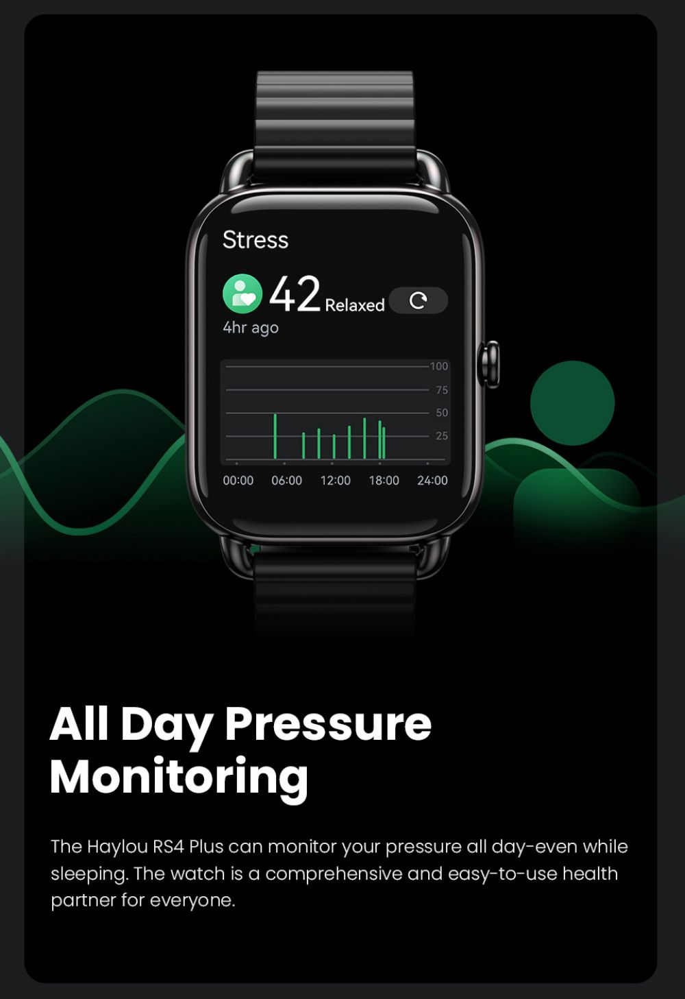 Haylou RS4 Plus Smartwatch 1.78-Inch Retina AMOLED HD Display Gold