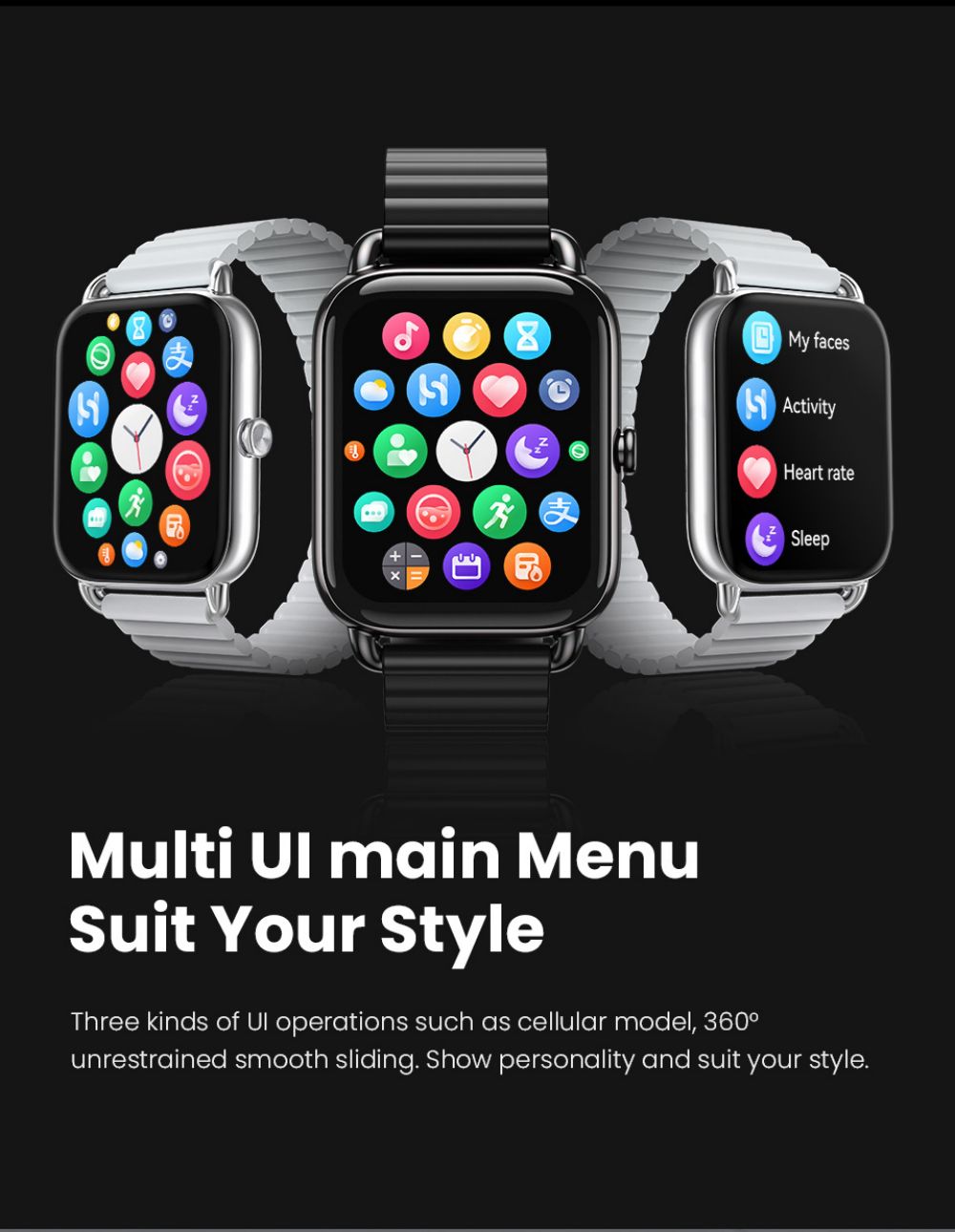 Haylou RS4 Plus Smartwatch 1.78-Inch Retina AMOLED HD Display 105 Sports Mode SpO2 Heart Rate - Gold Magnetic Strap