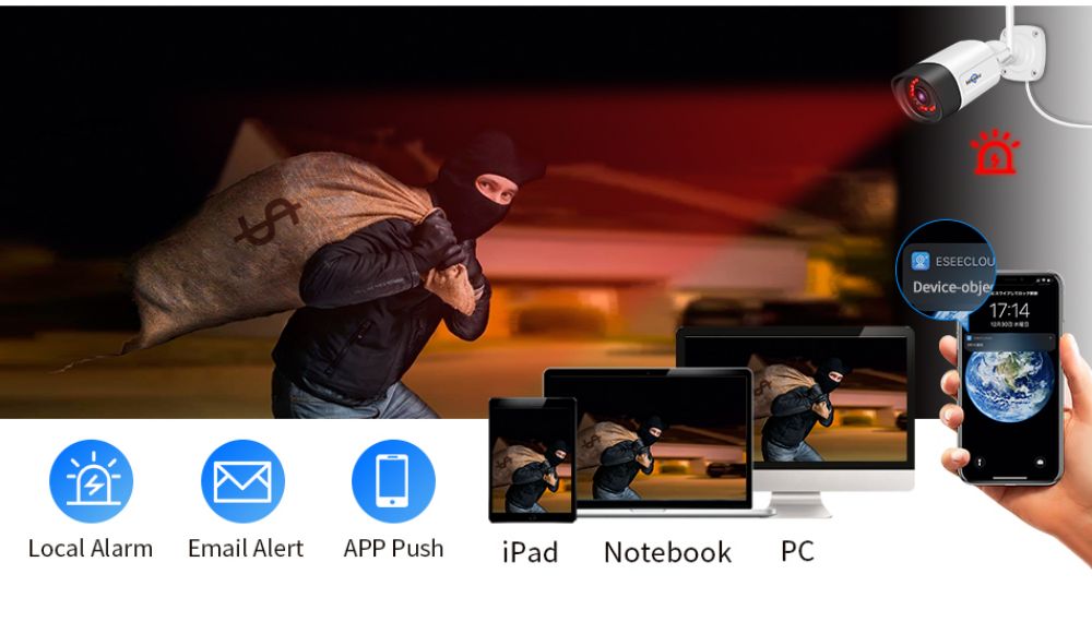 Hiseeu 3MP Wireless CCTV Camera System 2-Way Audio for 1536P IP Camera Outdoor Security System Video Surveillance Kits