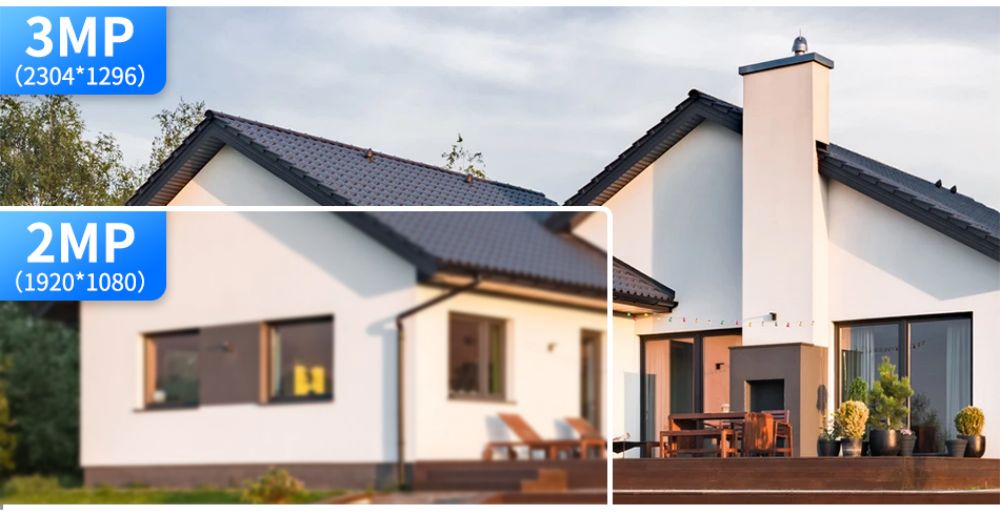 Hiseeu 3MP Wireless CCTV Camera System 2-Way Audio for 1536P IP Camera Outdoor Security System Video Surveillance Kits