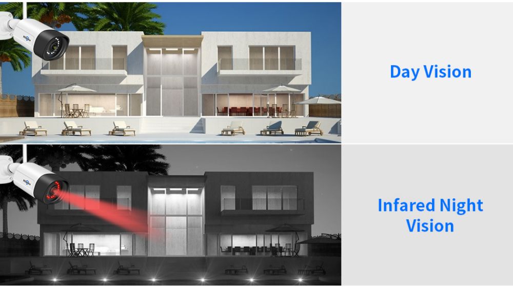 Hiseeu 3MP Wireless CCTV System Camera 2-Way Audio for 1536P IP Camera Outdoor Security System Video Surveillance Kits