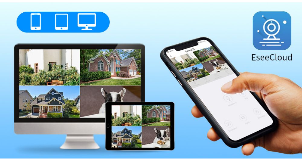 Hiseeu 3MP Wireless CCTV System Camera 2-Way Audio for 1536P IP Camera Outdoor Security System Video Surveillance Kits