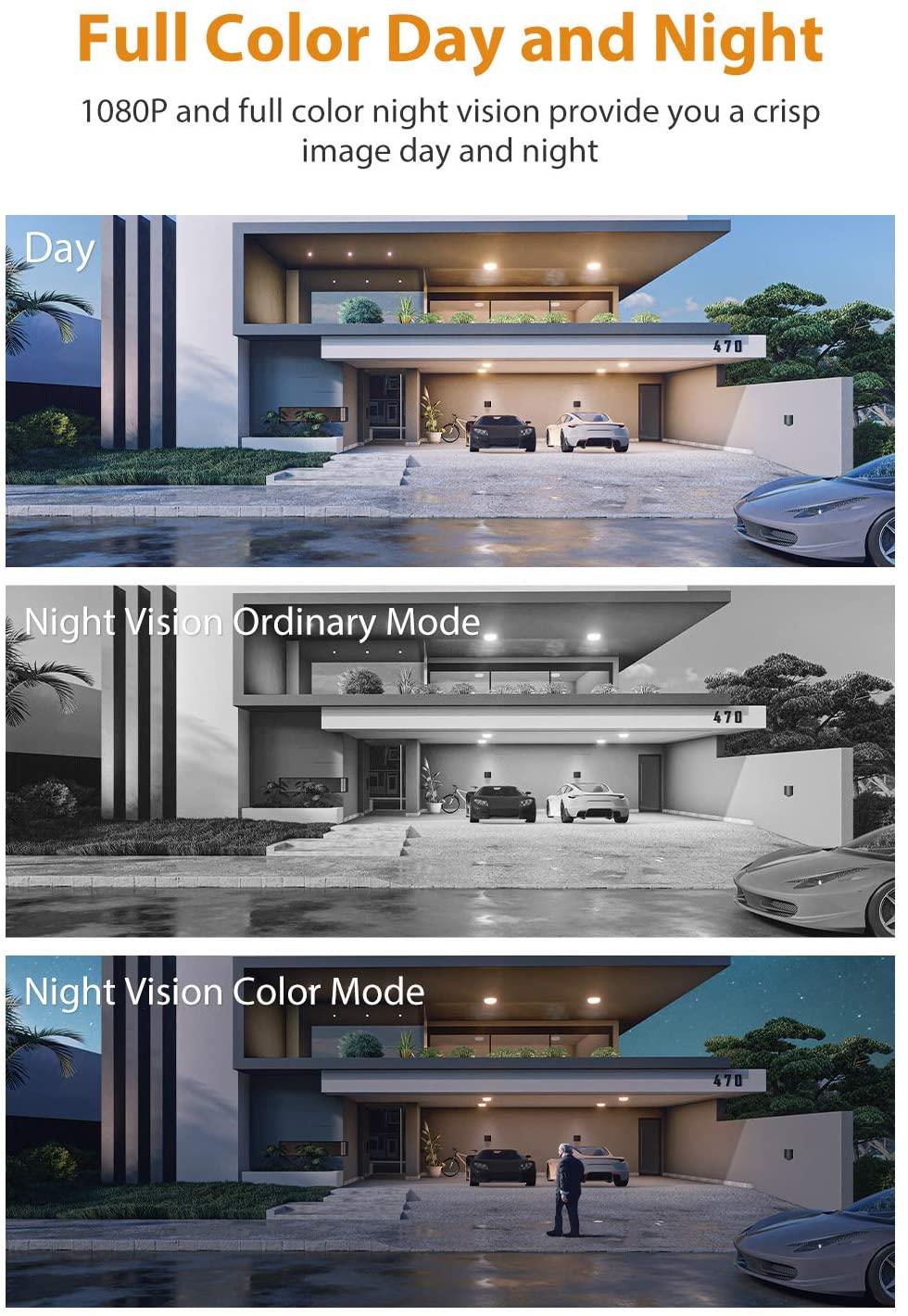 IMOU Cruiser Outdoor Security Camera with Spotlight, 110dB Siren, Color Night Vision, 1080P Panoramic Camera, IP66