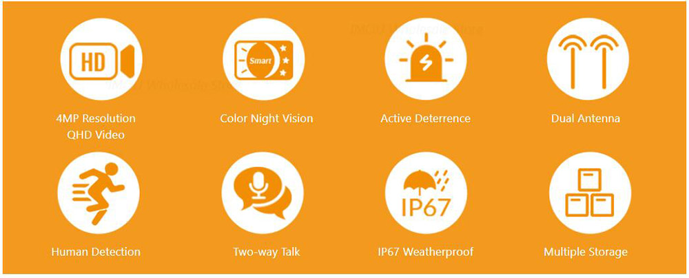 Imou Bullet 2 4MP Outdoor Security Camera 1080P, Night Vision, Active Deterrence, PIR Detection, Two-way Talk