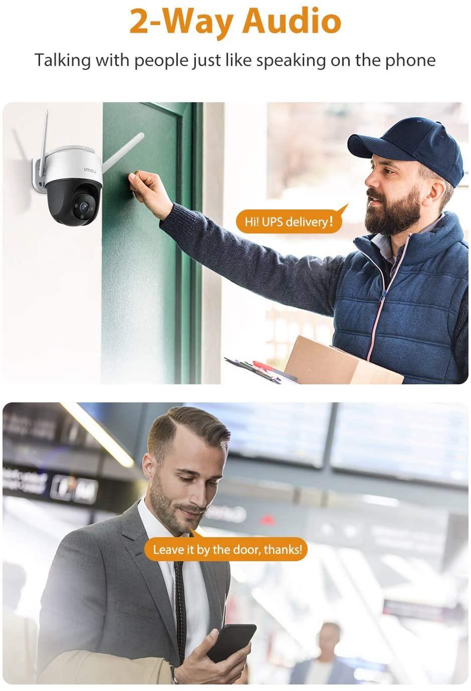 Imou Cruiser Outdoor Security Camera with Spotlight, 110dB Siren, Color Night Vision, 1080P Panoramic Camera, IP66