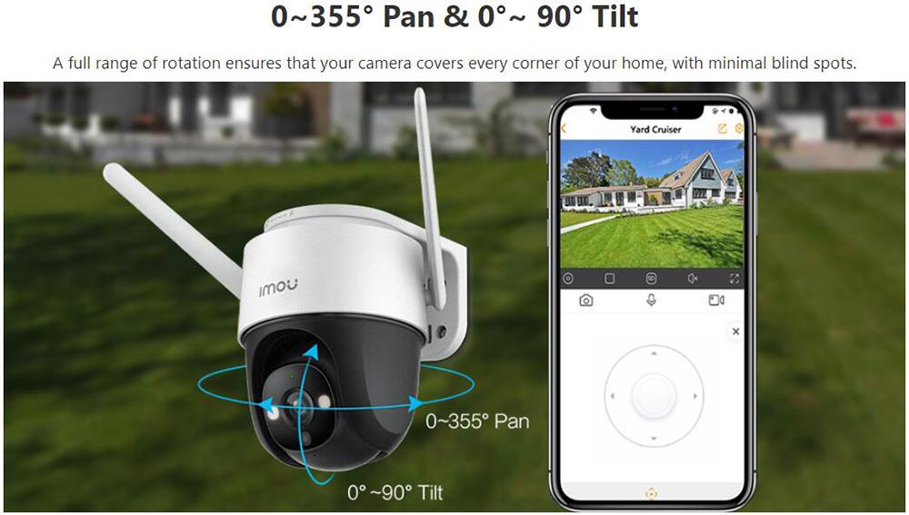 Imou Cruiser SE 4MP Outdoor Security Camera with Spotlight,110dB Siren,Color Night Vision,1080P Panoramic Camera, IP66