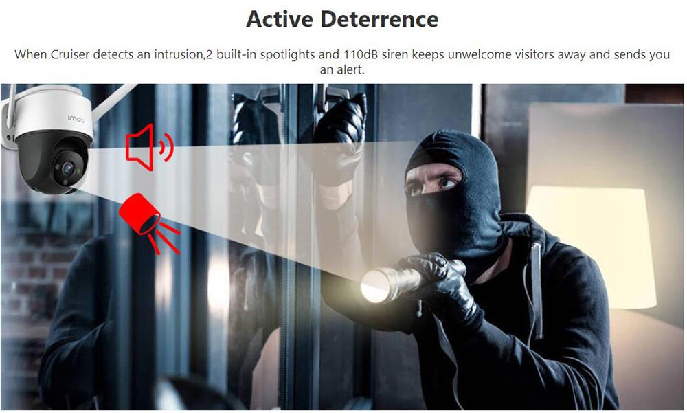 Imou Cruiser SE 4MP Outdoor Security Camera with Spotlight,110dB Siren,Color Night Vision,1080P Panoramic Camera, IP66