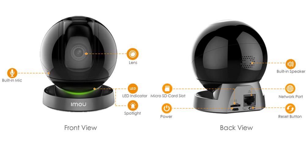 Imou REX 4MP Wifi IP Camera 360 Indoor AI Human Detection Camera Night Vision PTZ Surveillance Camera Smart Home