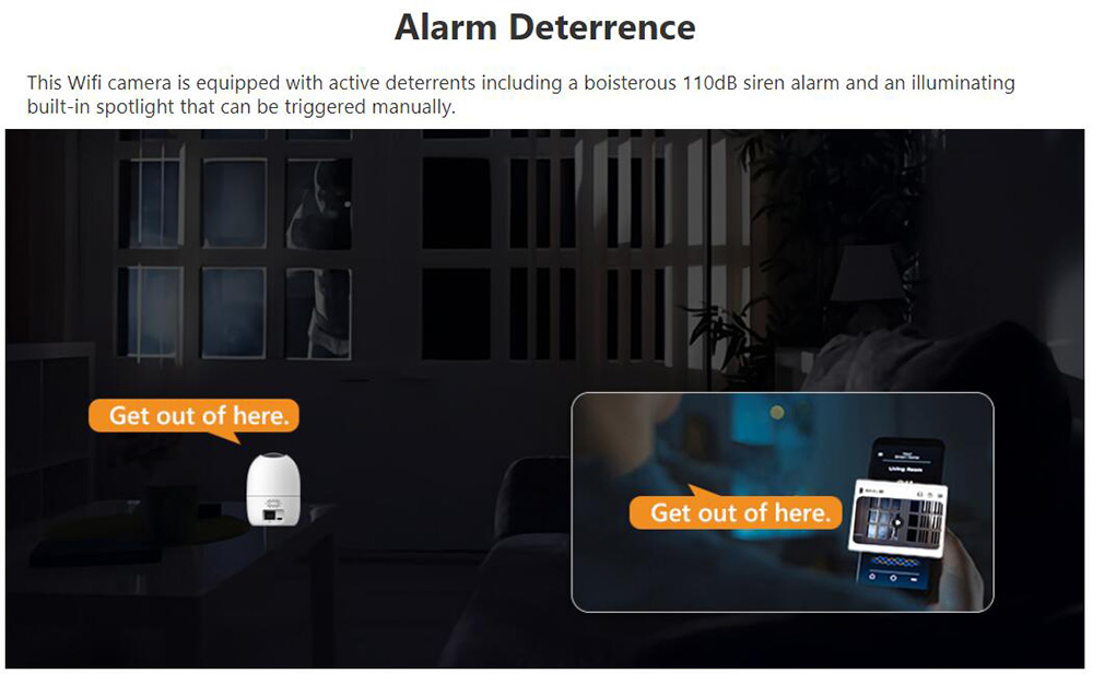 Imou Ranger 2 4MP IP Camera 360 Degree Coverage with AI Human Detection and Privacy Mode, Human Detection, Night Vision