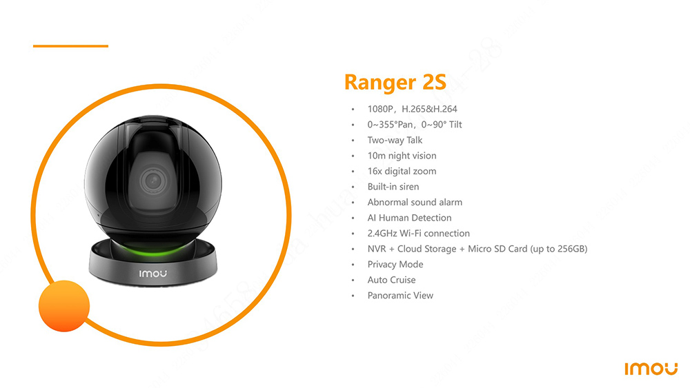Imou Ranger 2S Wifi IP Camera 360 Indoor AI Human Detection Camera Night Vision PTZ Surveillance Camera Smart Home