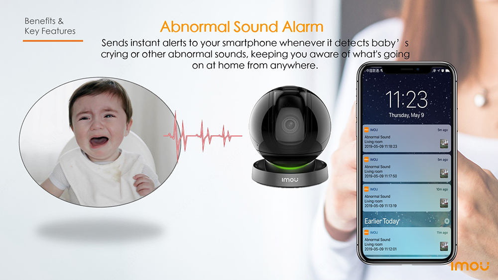 Imou Ranger 2S Wifi IP Camera 360 Indoor AI Human Detection Camera Night Vision PTZ Surveillance Camera Smart Home