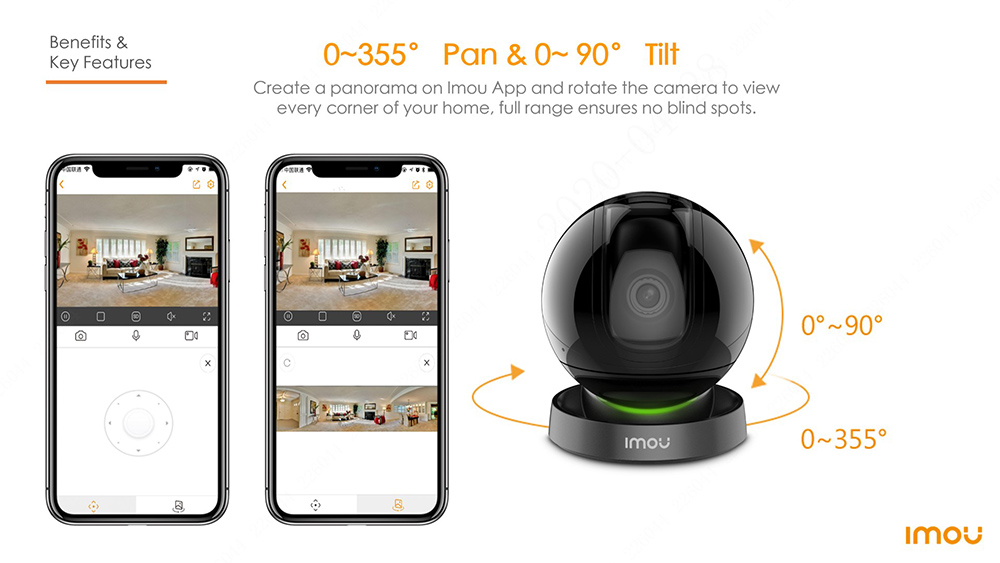 Imou Ranger 2S Wifi IP Camera 360 Indoor AI Human Detection Camera Night Vision PTZ Surveillance Camera Smart Home