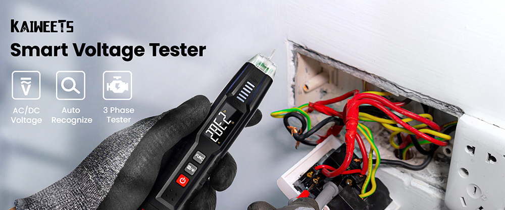 KAIWEETS ST100 Smart Pen Multimeter Digital Voltage Tester DC/AC Non-Contact Voltage Tester with Smart Auto Mode