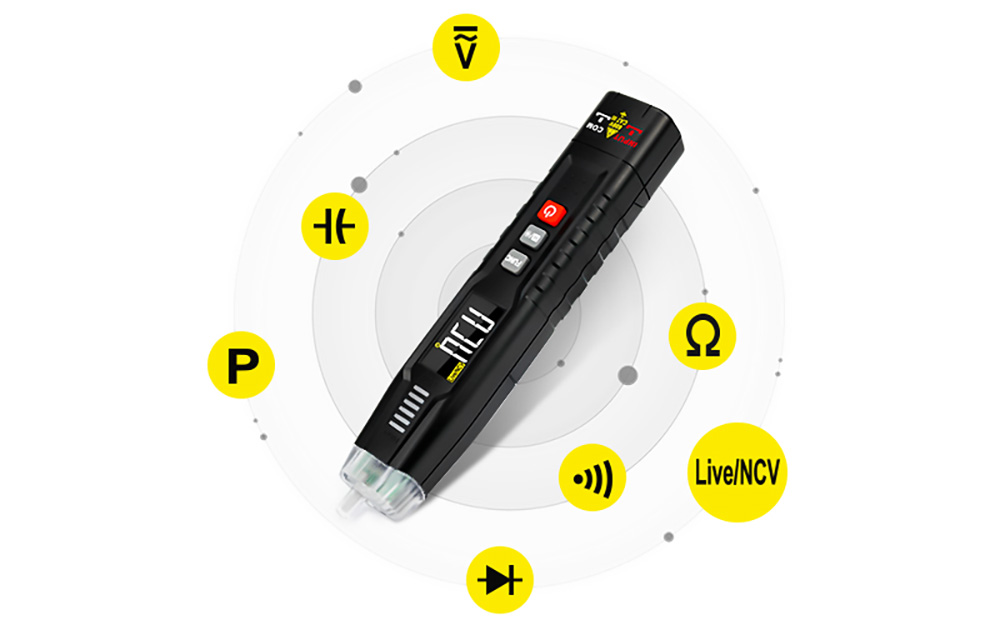 KAIWEETS ST100 Smart Pen Multimeter Digital Voltage Tester DC/AC Non-Contact Voltage Tester with Smart Auto Mode