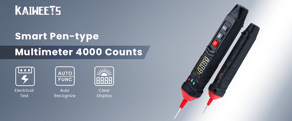 KAIWEETS ST120 Smart Pen Multimeter Digital Voltage Tester DC/AC Non-Contact Voltage Tester with Smart Auto Mode