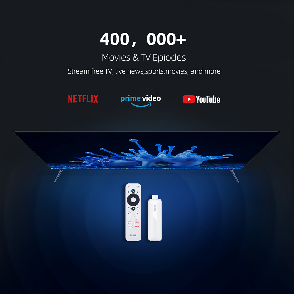 MECOOL KD5 FHD TV Stick Amlogic S805X2 15000 DMIPS Android 11 1GB LPDDR4 + 8GB EMMC WiFi5 Dual Band and BT 5.0 UK Plug
