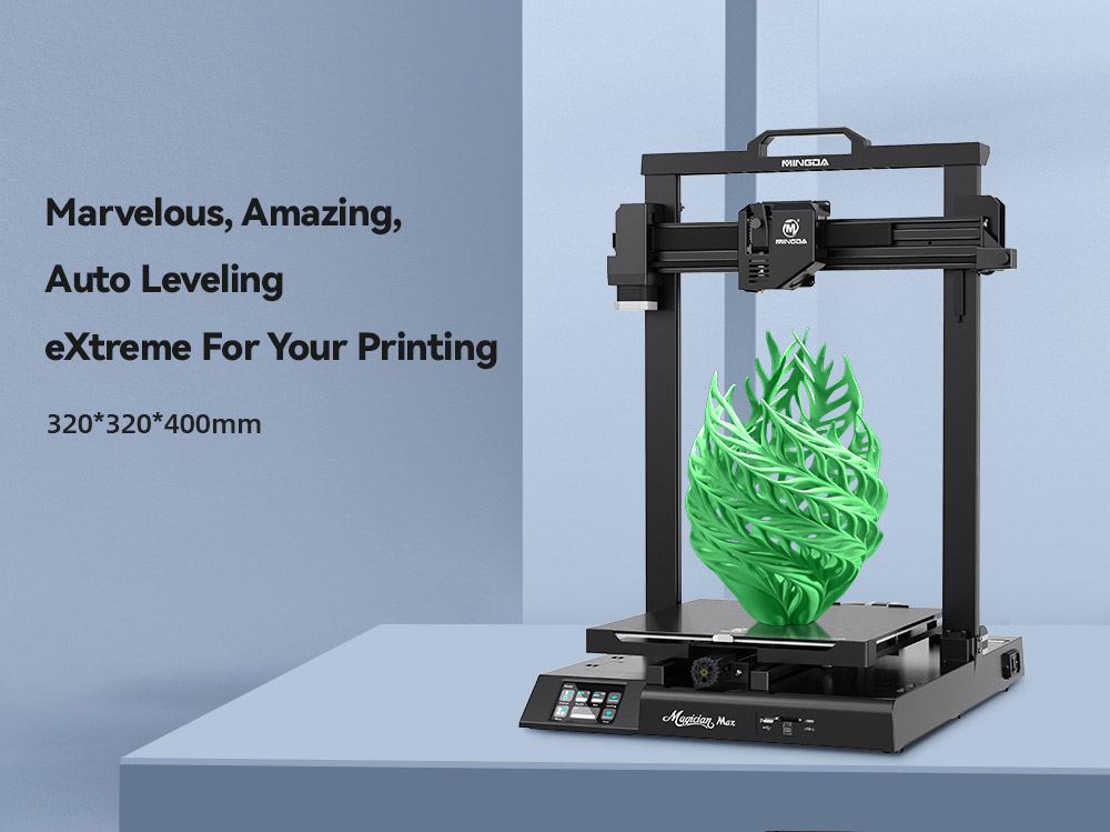 MINGDA Magician Max Modular FDM 3D Printer, Auto Leveling, Double Gears Direct Extrusion, Printing Size 320*320*400mm