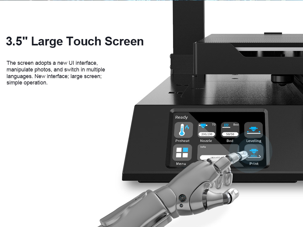 MINGDA Magician Max Modular FDM 3D Printer, Auto Leveling, Double Gears Direct Extrusion, Printing Size 320*320*400mm