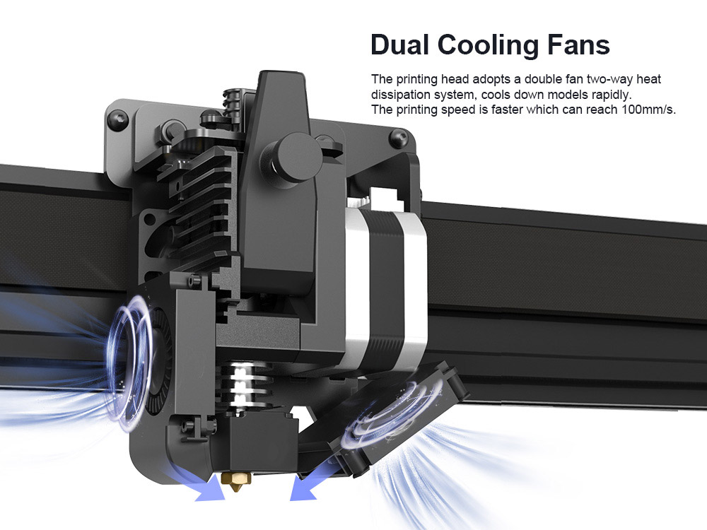 MINGDA Magician Max Modular FDM 3D Printer, Auto Leveling, Double Gears Direct Extrusion, Printing Size 320*320*400mm
