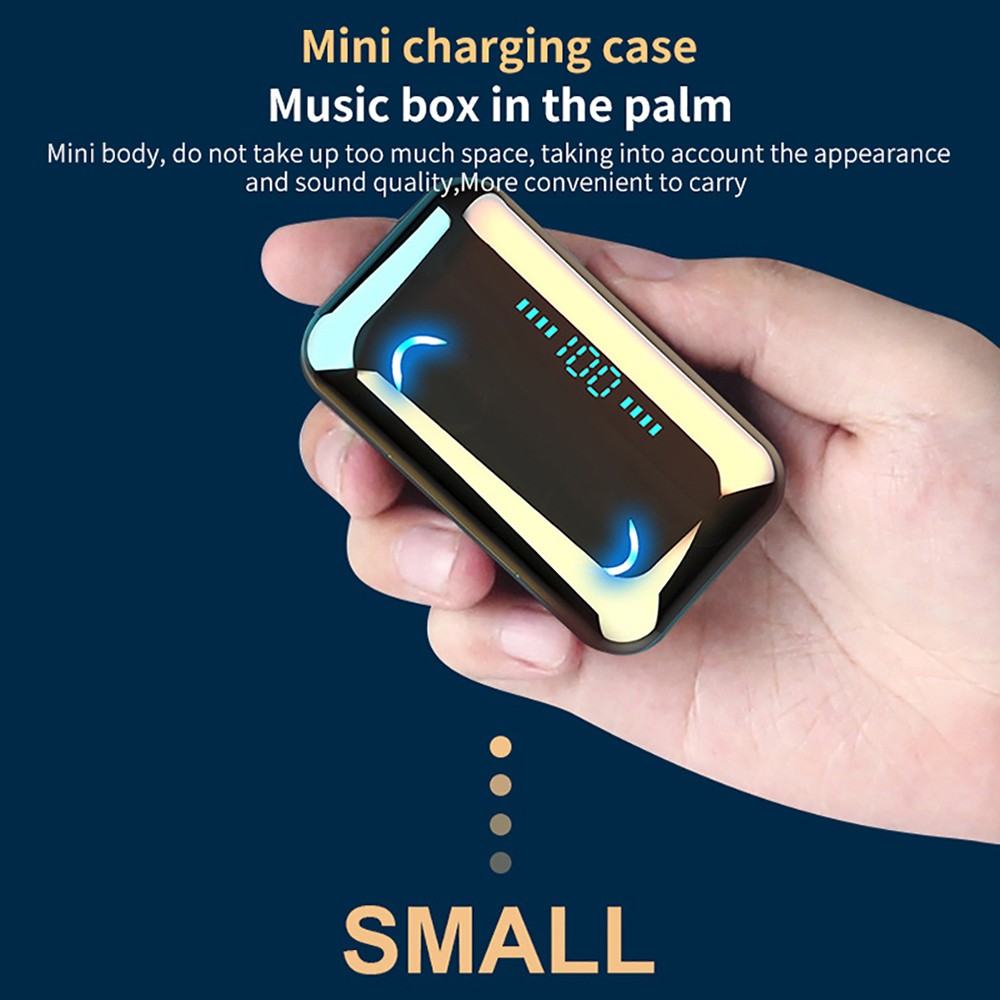 Makibes F9-5C TWS Headphones with Charging Box BT5.0 Stereo Touch Control Sports Earbuds with Microphone - White