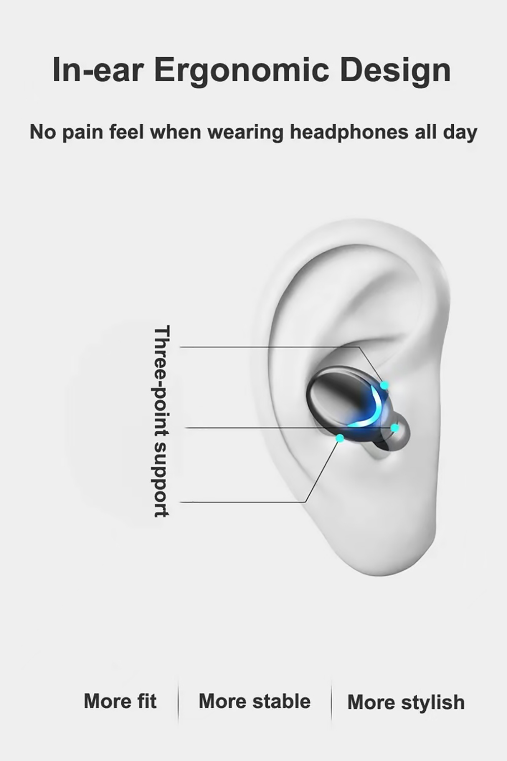 Makibes F9-8 TWS Headphones In-ear BT5.1 Stereo Touch Control Waterproof Sports Earbuds Free Binaural Call
