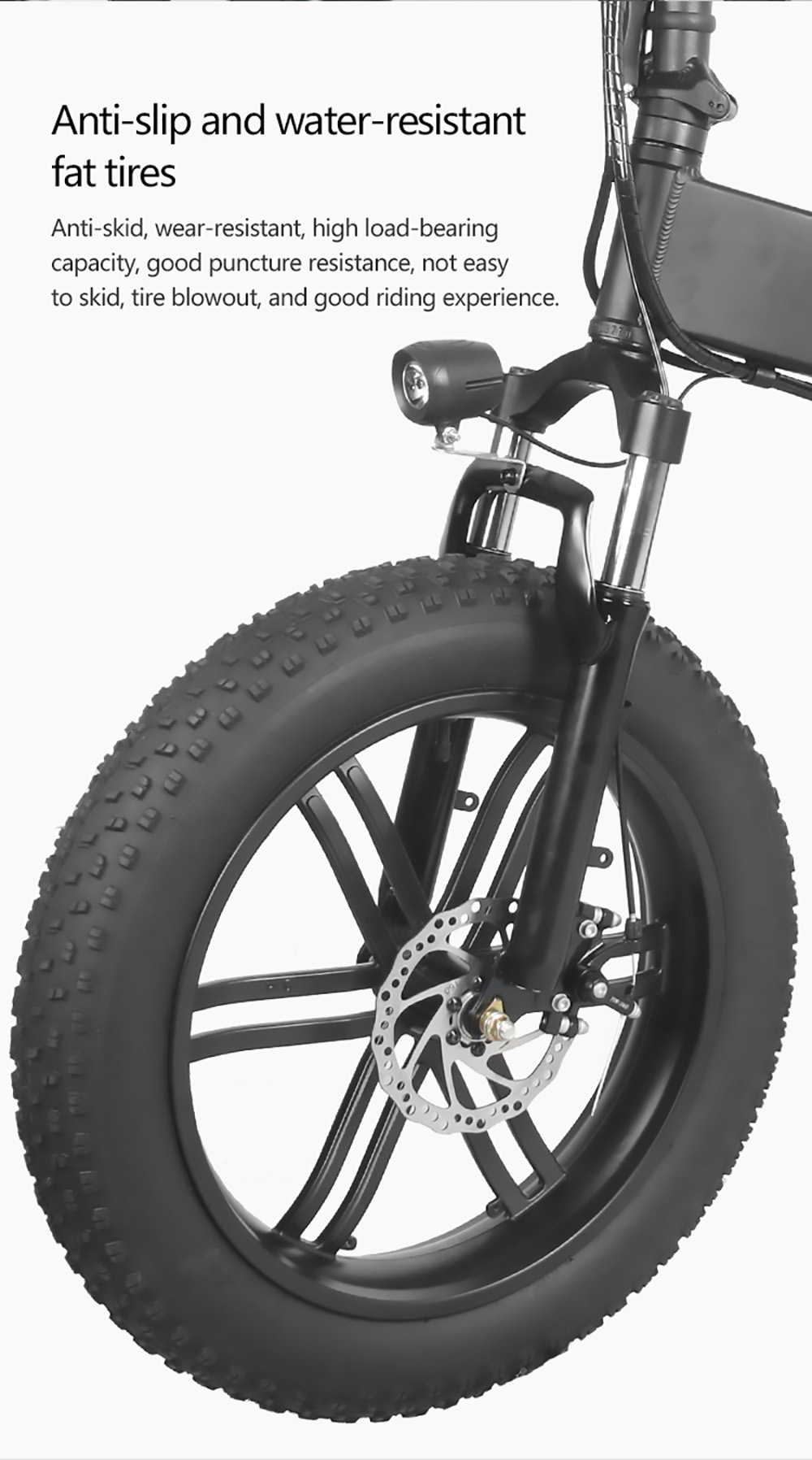 Mankeel MK011 Folding E-bike with Dual Disc Brakes  20'' Tires 7-Speed Gears 10Ah Battery 40-50 Range