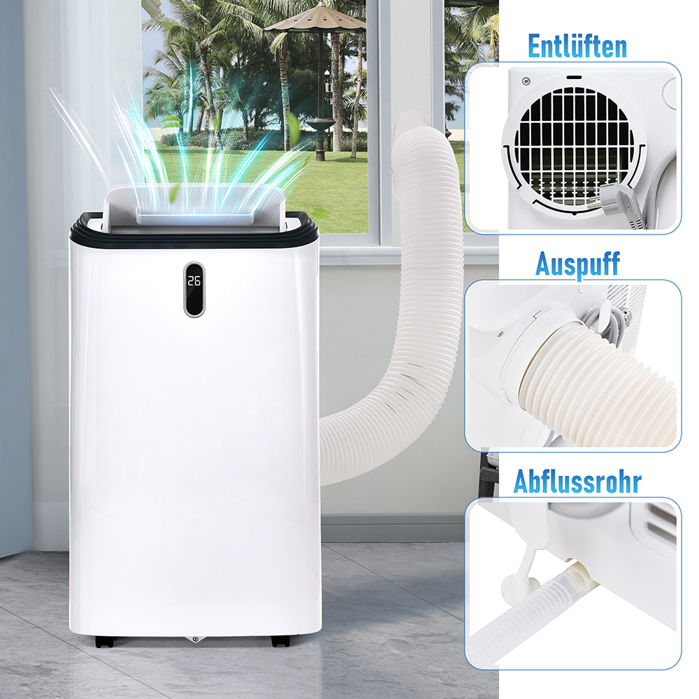 Mobile Air Conditioner 12,000 BTU/h with Remote Control App Control, Dehumidification, Ventilation Function up to 100 m³