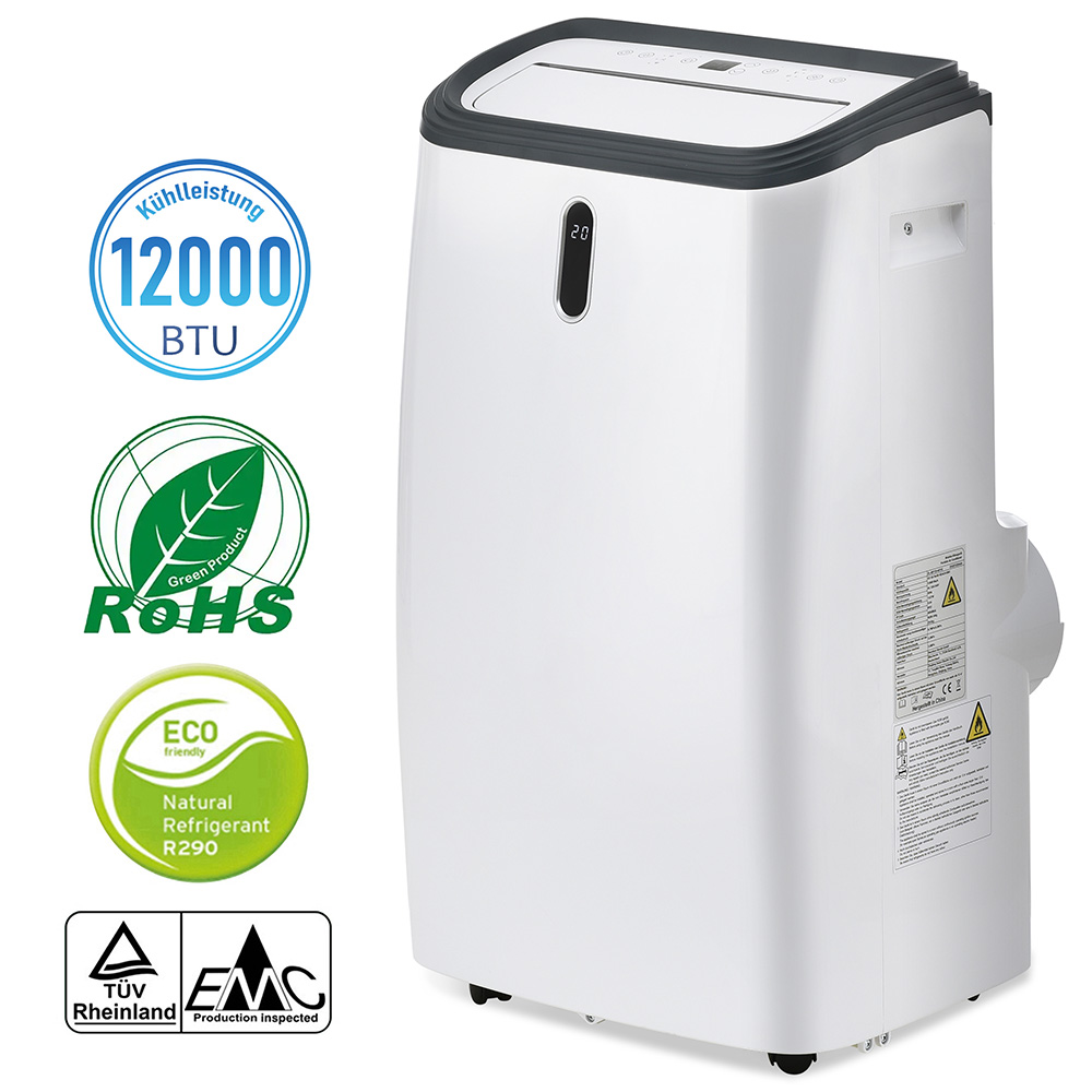 Mobile Air Conditioner 12,000 BTU/h with Remote Control App Control, Dehumidification, Ventilation Function up to 100 m³