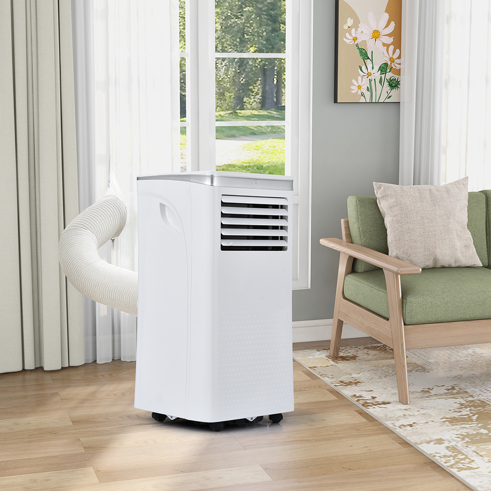 Mobile Air Conditioner 9,000 BTU/h with Dehumidification Exhaust Air Function for Rooms up to 100 m³ 24-hour Timer