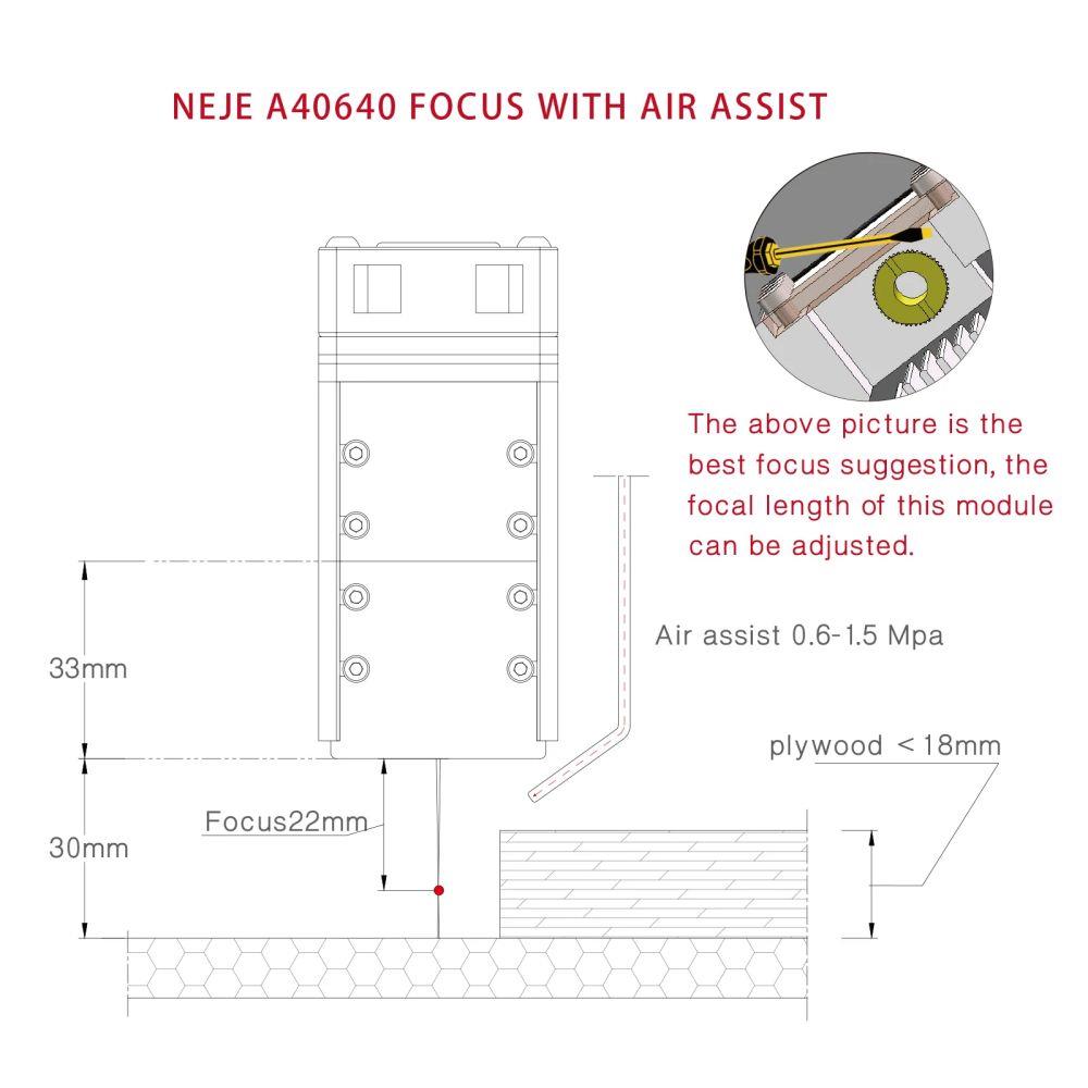 NEJE 3 MAX Laser Engraver with A40640 Dual Laser Beam Module Kit - 460x810mm - NEJE WIN Software + Android App Control