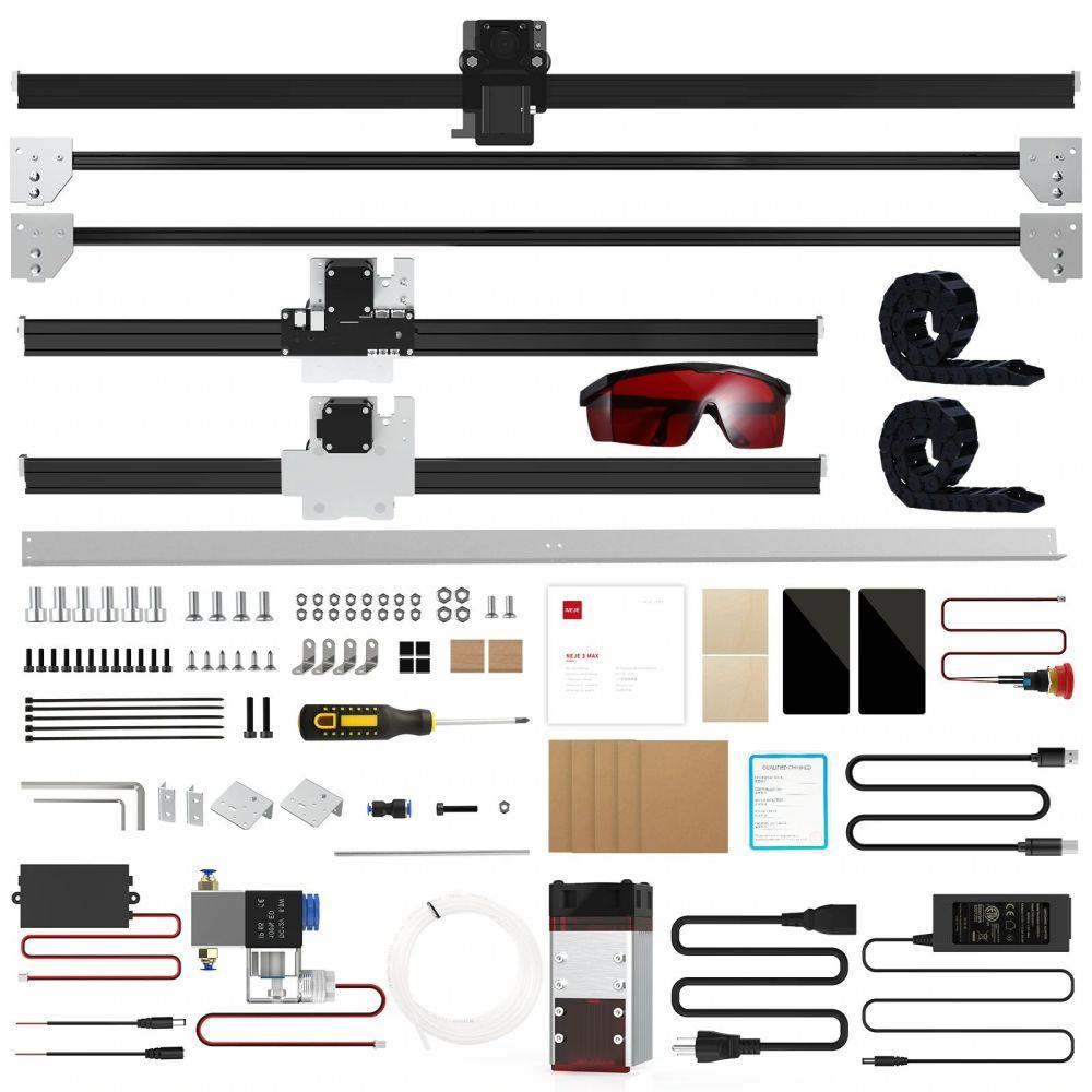 Graveur laser NEJE 3 MAX avec kit de module à double faisceau laser A40640 - 460x810mm - Logiciel NEJE WIN + Contrôle d'application Android