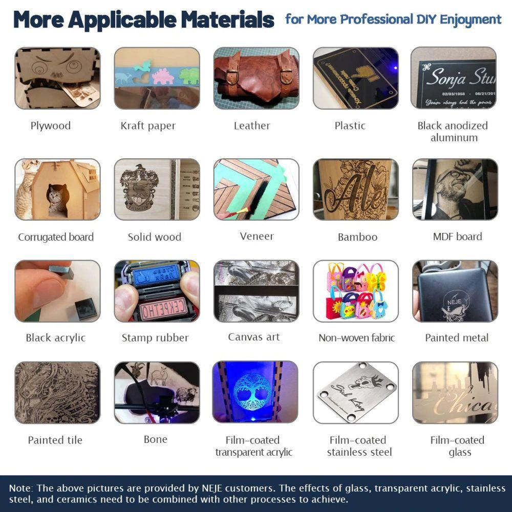 NEJE 3 Plus N40630 CNC Laser Engraver Wood Cutter Stainless Steel Engraving Printer High Power Fast Engraver Lightburn