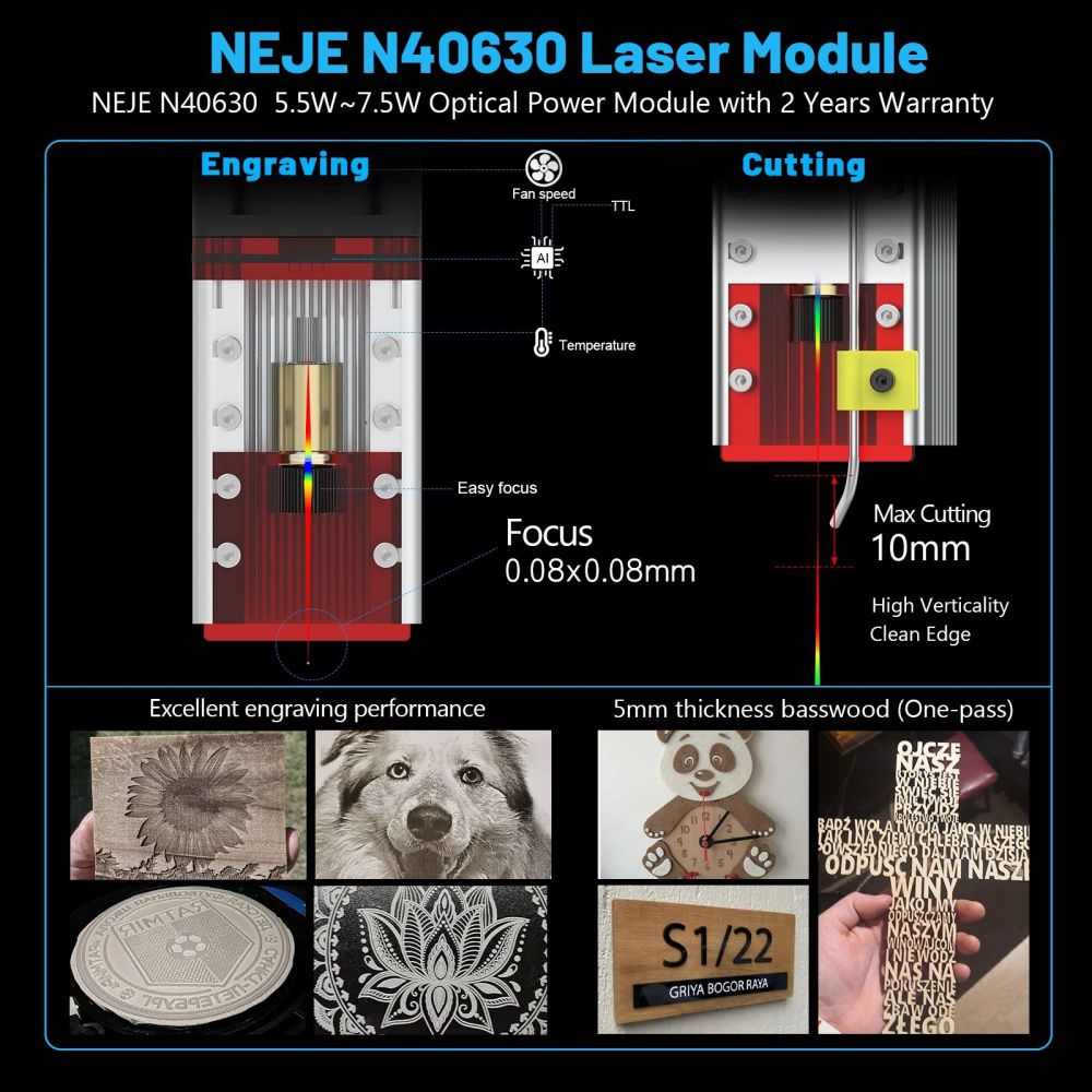 NEJE 3 Pro N40630 CNC Laser Engraver Cutter Expandable 400x1040mm Diode Laser Engraving APP Control Laser GRBL - US Plug