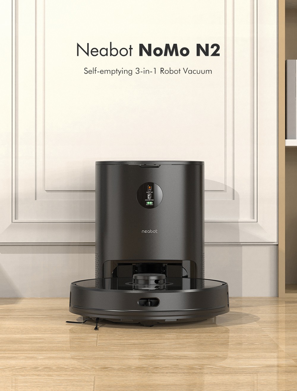 Neabot N2 Robot Vacuum with Self-Emptying Wi-Fi Connected Compatible with Alexa Lidar Navigation Sweep Mop Vacuum 3 in 1