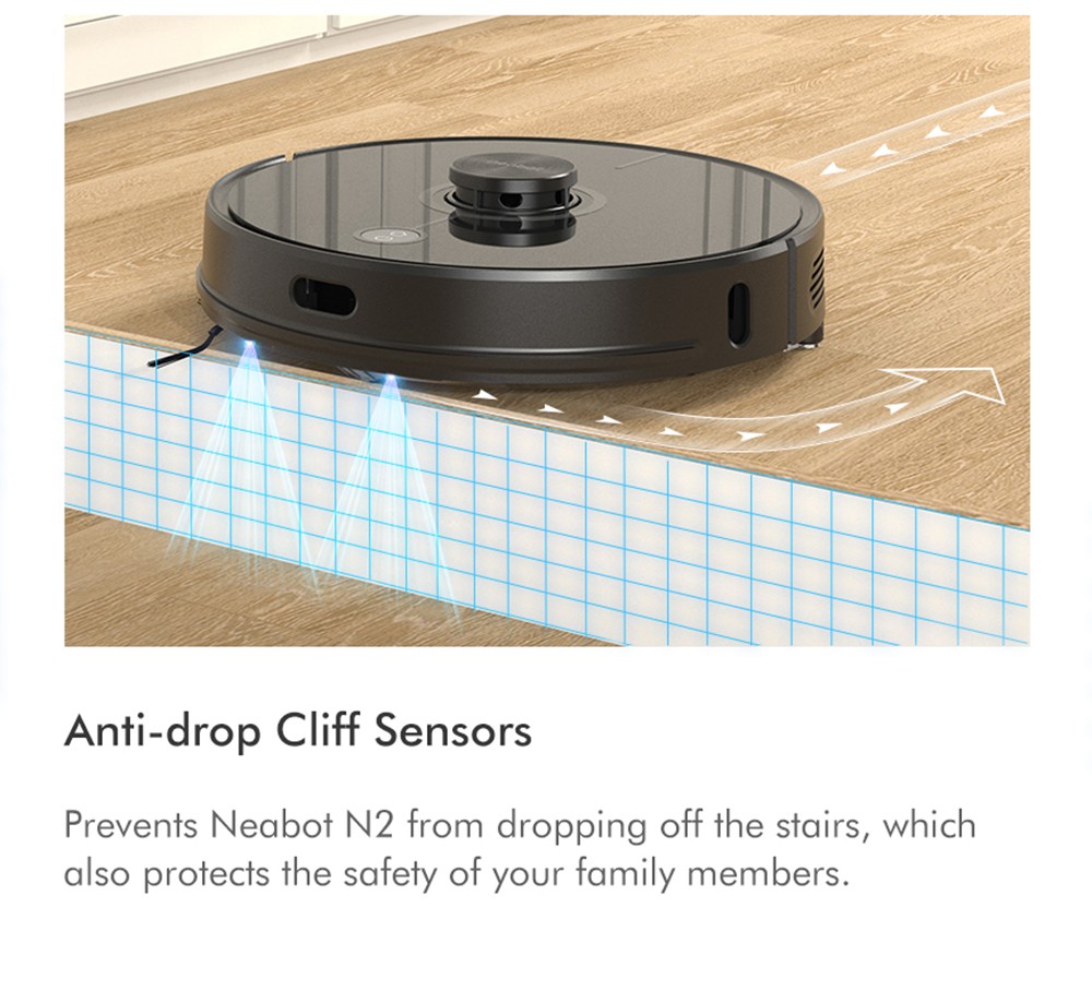 Neabot N2 Robot Vacuum with Self-Emptying Wi-Fi Connected Compatible with Alexa Lidar Navigation Sweep Mop Vacuum 3 in 1