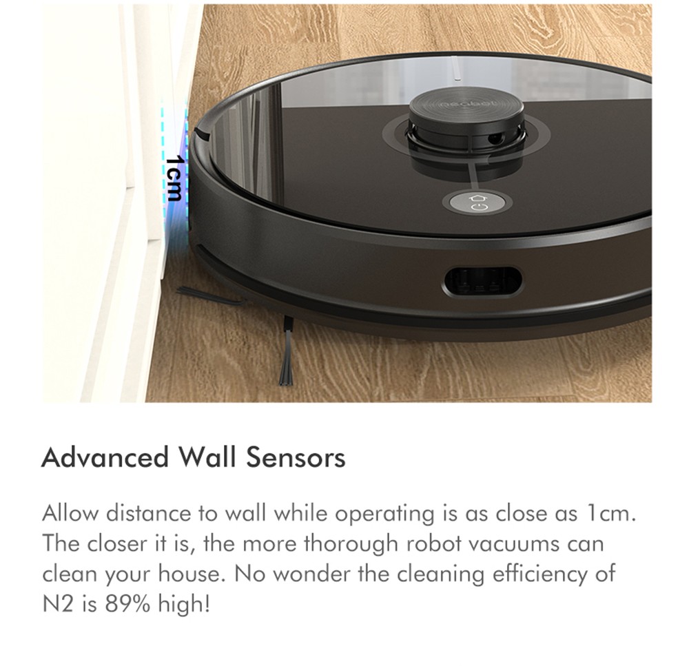 Neabot N2 Robot Vacuum with Self-Emptying Wi-Fi Connected Compatible with Alexa Lidar Navigation Sweep Mop Vacuum 3 in 1